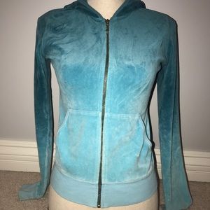 Juicy couture velvet blue ombré jacket